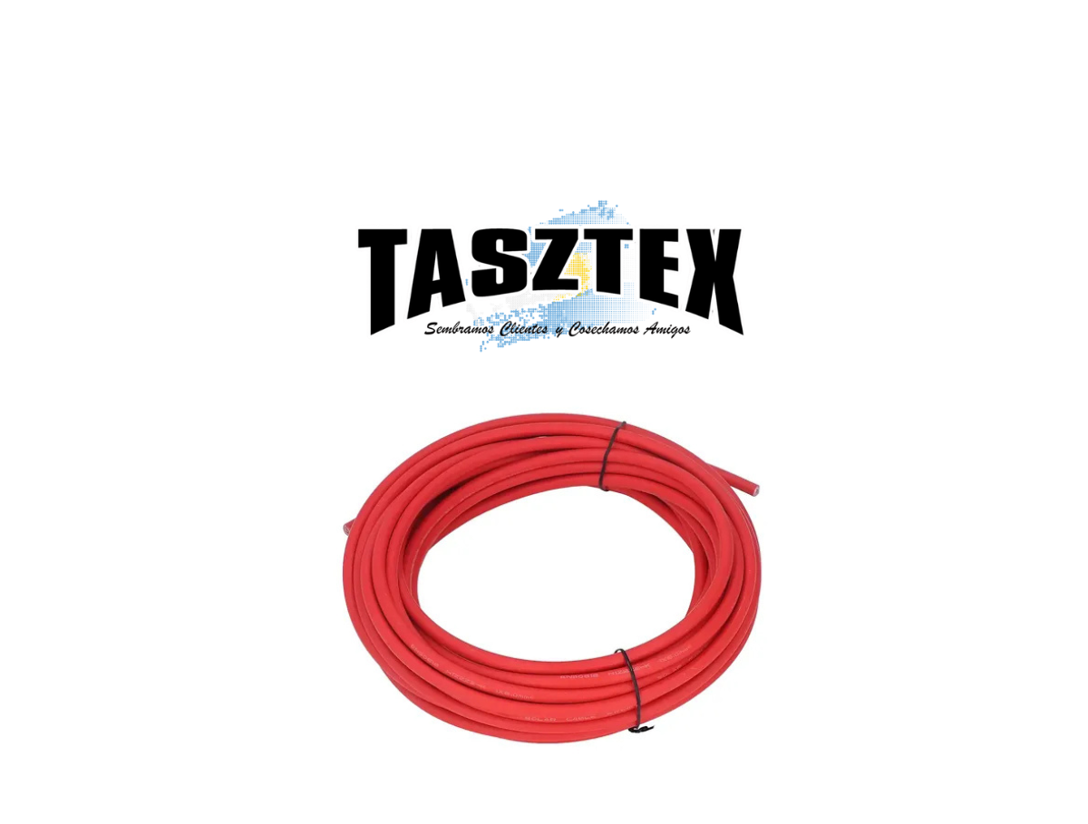 Cable solar, rojo, 1 x 4 mm2, cobre estañado, 90C - UV. Marca Conducom.