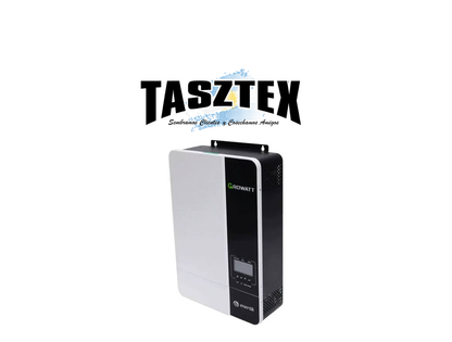 Inversor OFF-GRID/Cargador, Growatt SPF3500ES, Onda Senoidal Pura, 3500W/3500VA; Bat: 48VDC, PV Max: 1 MPPT-4500W/450V. Entrada Aux/Cargador 220VAC. Permite poner 6 unidades iguales en paralelo a la salida. Posibilidad de armar red trifásica.