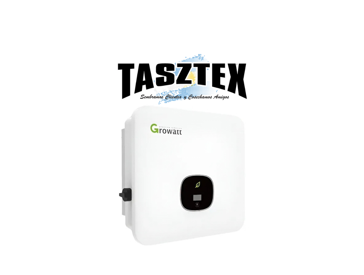 Inversor ON-GRID Trifásico 6000W/6600VA, Growatt MOD6000TL3-X, PV: 2 MPPT/1 Ent, Max: 9000W/1100V/13A. Teclado Táctil de configuración.