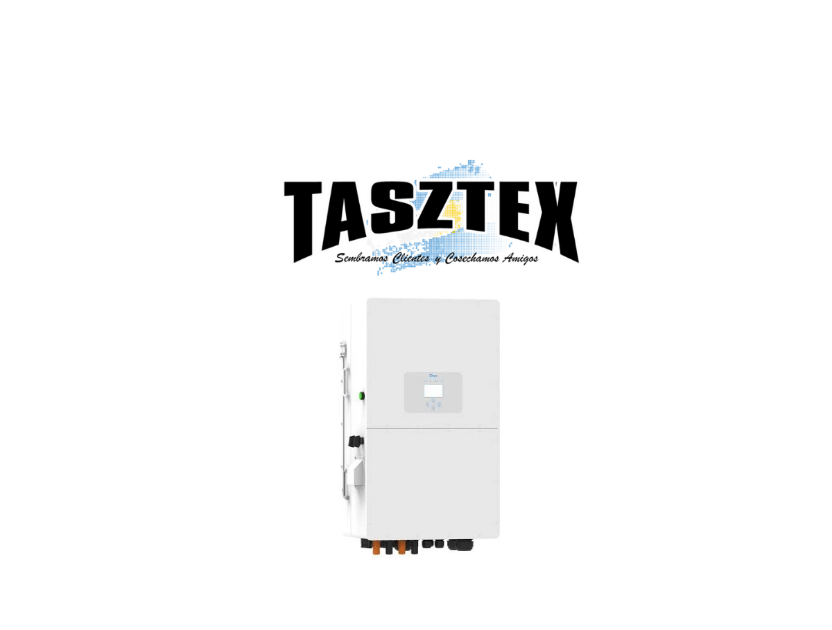 Inversor hibrido trifásico 40 kW. 2 entradas independientes de BMS. Apto para cargas desbalanceadas. Paralelizable hasta 20 unidades. 4 MPPT/8 string . Apto para torre de baterías de litio de alta tensión.