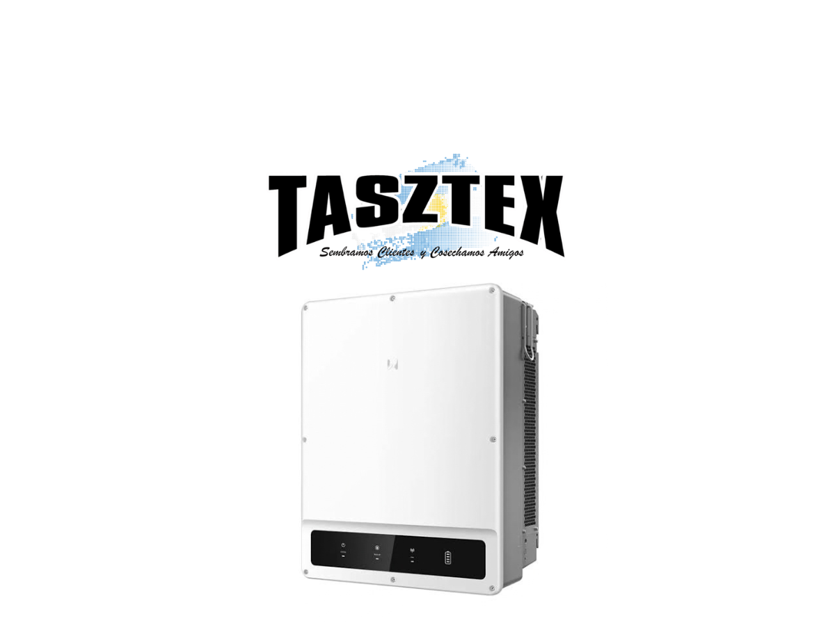 Inversor hibrido trifásico 50 kW. 2 entradas independientes de BMS. Apto para cargas desbalanceadas. Paralelizable hasta 20 unidades. 5 MPPT/10 string . Apto para torre de baterías de litio de alta tensión.